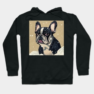 Black and White French Bulldog Funny Puppy Face Bulldog Dad Calmest Dog Breed Hoodie